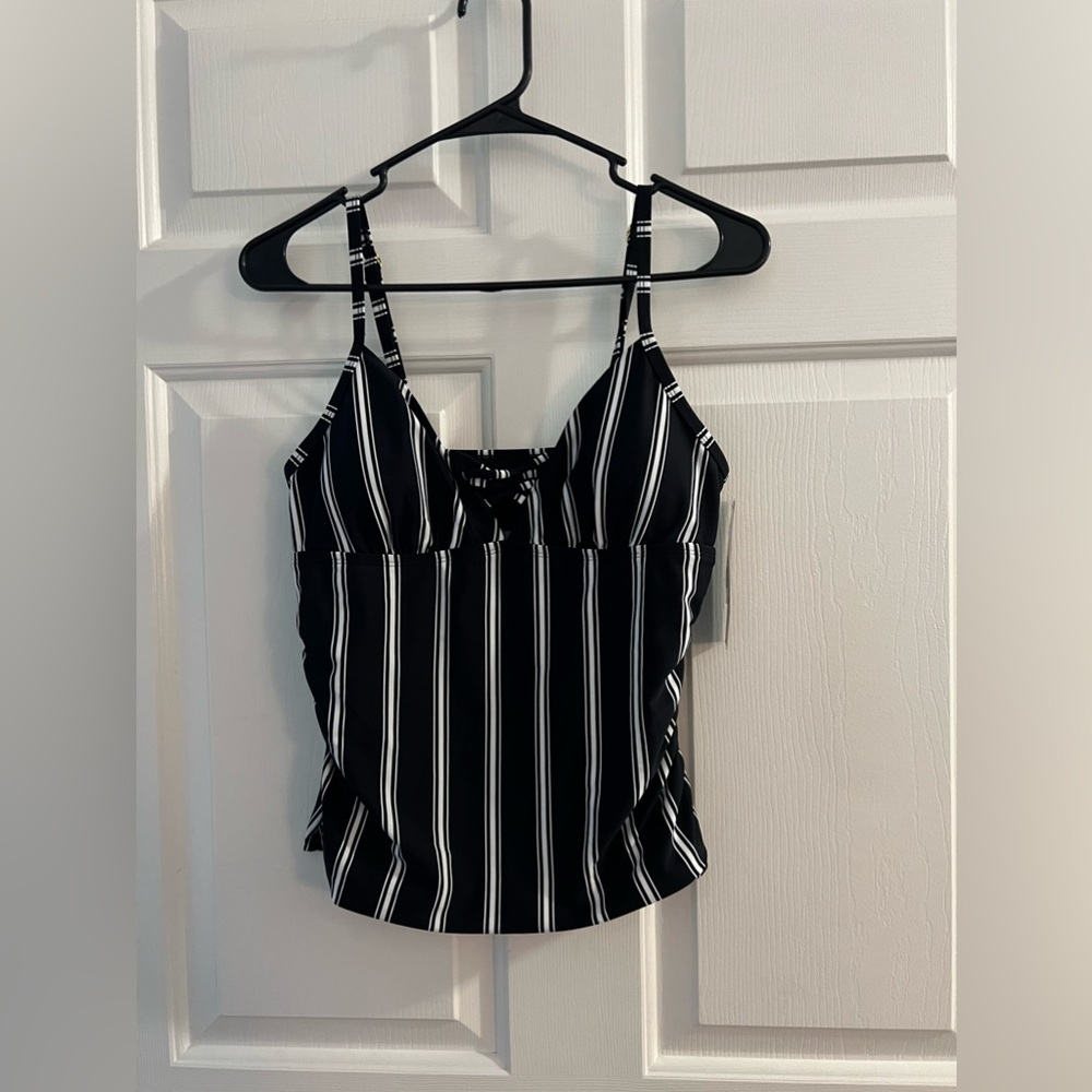 Aqua Couture Striped Tankini Top 🔥NWT🔥